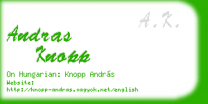 andras knopp business card